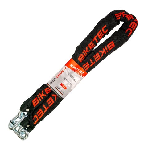 BIKETEC ŁAŃCUCH 1,5M, OCZKO 14MM, CZARNA OTULINA BIKETEC OM