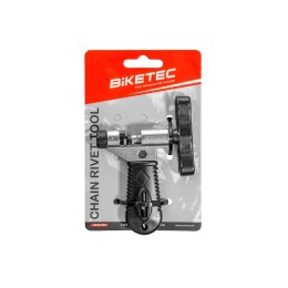 BIKETEC NARZĘDZIE (ZAKUWARKA) DO ZAKUWANIA I ROZKUWANIA ŁAŃCUCHÓW ROWEROWYCH TYP: 7 - 12 SP Z DODATKOWYM SWORZNIEM BIKETEC OM