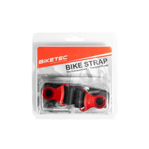 BIKETEC PAS (PASEK) TEKSTYLNY DO WYCIĄGANIA MOTOCYKLA DO MOTOCYKLI JAPOŃSKICH WRAZ ZE ŚRUBAMI, 350CM X 2,5MM X 25MM KOLOR CZARNY BIKETEC OM