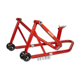 BIKETEC PRO PODNOŚNIK STOJAK MOTOCYKLOWY POD GŁÓWKĘ RAMY + ADAPTERY TYP-L POD TYLNY WAHACZ (TRZPIENIE 11,15,18,20,24 MM) KOLOR C BIKETEC OM