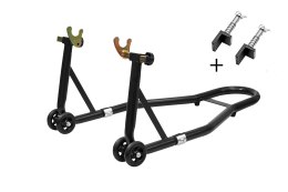 BIKETEC PRO PODNOŚNIK / STOJAK MOTOCYKLOWY POD TYLNE KOŁO TYP-V I TYP-L (POD ROLKI I WAHACZ) KOLOR CZARNY BIKETEC OM