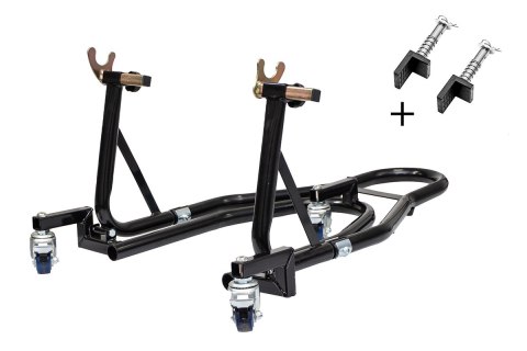 BIKETEC PRO PODNOŚNIK / STOJAK POD MOTOCYKL NA TYŁ (ADAPTERY V I L W ZESTAWIE) NA WÓZKU (MOŻLIWOŚC ŁATWEGO PRZESTAWIENIA MOTOCYK BIKETEC OM