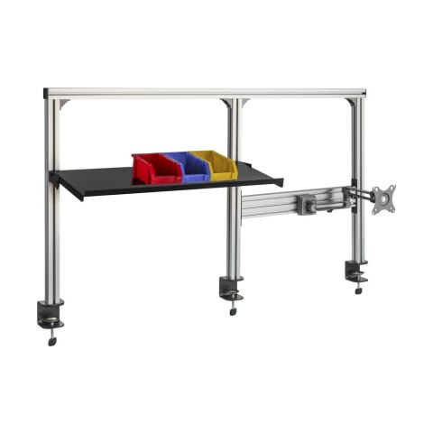 BIKETEC SOLIDNA ŚCIANA Z ALUMINIUM NA STÓŁ WARSZTATOWY Z RAMIENIEM NA MONITOR BIKETEC OM