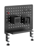 BIKETEC STALOWY ORGANIZER STAŁY NA ZACISK NA BIURKO WARSZTATOWE 420x154x486mm KOLOR CZARNY BIKETEC OM