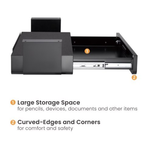 BIKETEC SZUFLADA METALOWA Z ZAMKIEM I MIEJCEM DODTKOWYM POD BLATEM BIKETEC OM