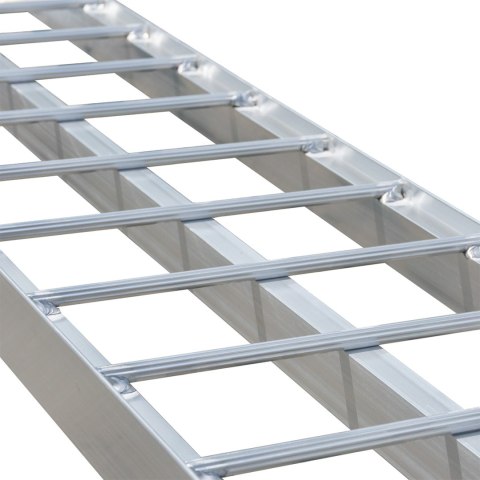 BIKETEC UNIWERSALNA RAMPA NAJAZDOWA ALUMINIOWA KRATOWNICOWA MOTOCYKL / ATV 226 X 30,5 CM, MAX. 340 KG KOLOR SREBRNY BIKETEC OM