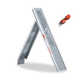 BIKETEC UNIWERSALNA RAMPA NAJAZDOWA STALOWA MOTOCYKL / ATV 215CM X 26CM, MAX. 227 KG KOLOR SREBRNY BIKETEC OM