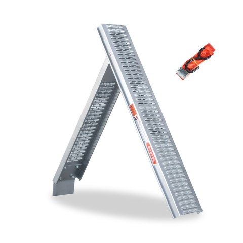 BIKETEC UNIWERSALNA RAMPA NAJAZDOWA STALOWA MOTOCYKL / ATV 215CM X 26CM, MAX. 227 KG KOLOR SREBRNY BIKETEC OM