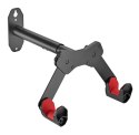 BIKETEC WIESZAK ŚCIENNY NA ROWER (WALL BIKE RACK) STAL MALOWANA PROSZKOWO KOLOR CZARNY, PLASTIK CZERWONY BIKETEC OM