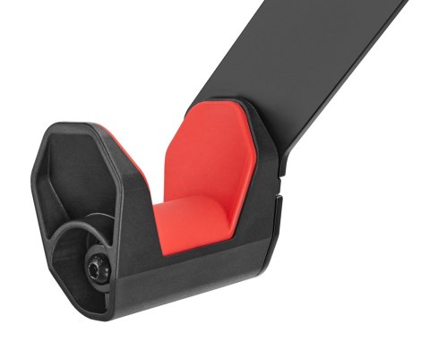 BIKETEC WIESZAK ŚCIENNY NA ROWER (WALL BIKE RACK) STAL MALOWANA PROSZKOWO KOLOR CZARNY, PLASTIK CZERWONY BIKETEC OM