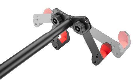 BIKETEC WIESZAK ŚCIENNY NA ROWER (WALL BIKE RACK) STAL MALOWANA PROSZKOWO KOLOR CZARNY, PLASTIK CZERWONY BIKETEC OM