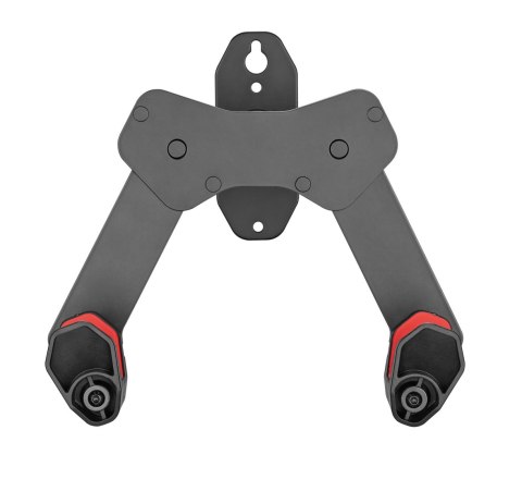 BIKETEC WIESZAK ŚCIENNY NA ROWER (WALL BIKE RACK) STAL MALOWANA PROSZKOWO KOLOR CZARNY, PLASTIK CZERWONY BIKETEC OM