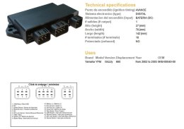 DZE MODUŁ ZAPŁONU CDI YAMAHA YFM 660 GRIZZLY '02-'03 (OEM:5KM-85540-00) DZE ELEKTRYKA