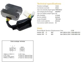 DZE REGULATOR NAPIĘCIA HONDA VFR 800 FI '00-'01 (35A) (3160-MBG-D01) (ESR691) DZE ELEKTRYKA