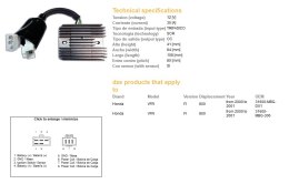 DZE REGULATOR NAPIĘCIA HONDA VFR 800 FI '00-'01 (35A) (3160-MBG-D01) (ESR691) DZE ELEKTRYKA