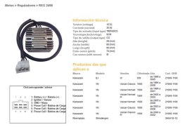 DZE REGULATOR NAPIĘCIA KAWASAKI W 650 '99-'05; VN 1500 VULCAN '96-'08; VN 1600 '00-'08 (21066-1106) (ESR264) (SH541G-12) DZE ELEKTRYKA