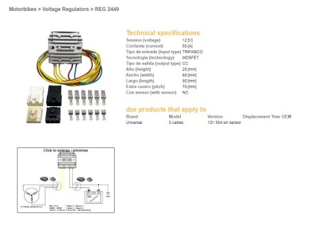 DZE REGULATOR NAPIĘCIA UNIWERSALNY MOSFET (50A) 5 KABLI (3X ŻÓŁTE; 1X CZERWONY; 1X ZIELONY) DZE ELEKTRYKA