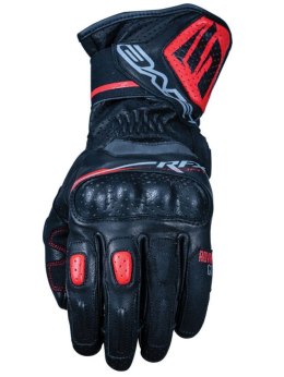 FIVE GLOVES RĘKAWICE SKÓRZANE RFX SPORT EVO KOLOR CZARNY/CZERWONY FLUO ROZMIAR 10 (L) FIVE