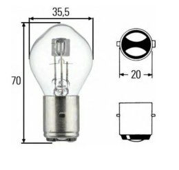 HELLA ŻARÓWKA S2 35/35 W 12V BA20D (BULBA) HELLA