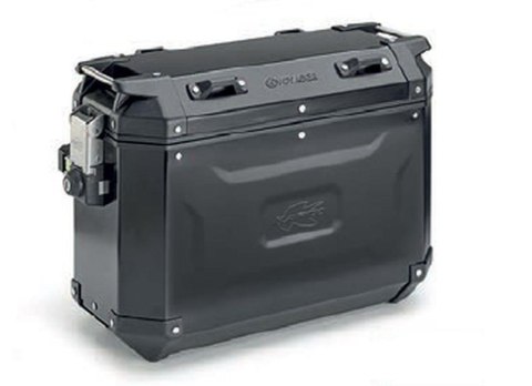 KAPPA 2025/05 KUFER BOCZNY 37L MONOKEY CAM SIDE KVG37B K'VOYAGER ALUMINIOWY LEWY KOLOR CZARNY ANODOWANY BLACK LINE KAPPA