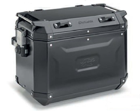 KAPPA 2025/05 KUFER BOCZNY 48L MONOKEY CAM SIDE KVG48B K'VOYAGER ALUMINIOWY LEWY KOLOR CZARNY ANODOWANY BLACK LINE KAPPA