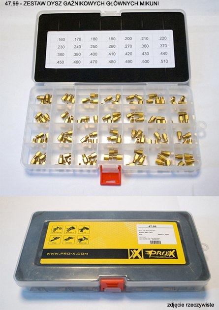 PROX ZESTAW DYSZ GAŹNIKOWYCH GŁÓWNYCH MIKUNI (NA ZAMÓWIENIE) PROX