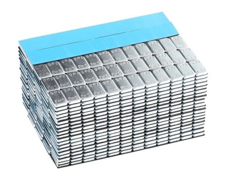 BIKETEC CIĘŻARKI DO WYWAŻANIA KÓŁ KLEJONE 5 GRAM 20 PASKÓW PO 12 KOLOR SREBRNY BIKETEC