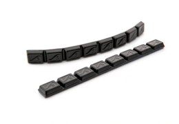 BIKETEC CIĘŻARKI DO WYWAŻANIA KÓŁ KLEJONE 5 GRAM 50 PASKÓW PO 8 KOLOR CZARNY BIKETEC