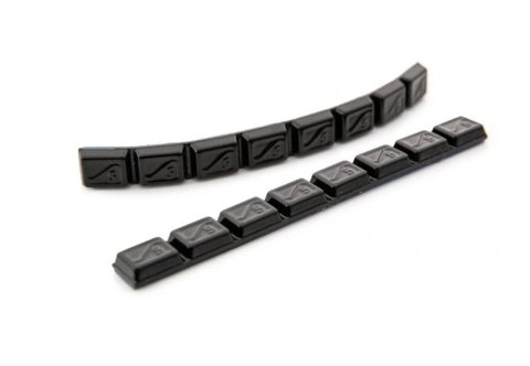 BIKETEC CIĘŻARKI DO WYWAŻANIA KÓŁ KLEJONE 5 GRAM 50 PASKÓW PO 8 KOLOR CZARNY BIKETEC