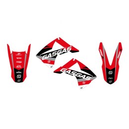 BLACKBIRD KOMPLET NAKLEJEK (OKLEIN) GAS GAS EC 125/250/300 '10-'11, FSR 250/450 '10-'11 DREAM 5 KOLOR CZERWONY CZARNY BLACKBIRD
