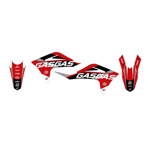 BLACKBIRD KOMPLET NAKLEJEK (OKLEIN) GAS GAS MC/EC '21-'23 (MC/EC ALL MODELS '21-'23) DREAM 5 KOLOR CZERWONY CZARNY BIAŁY BLACKBIRD