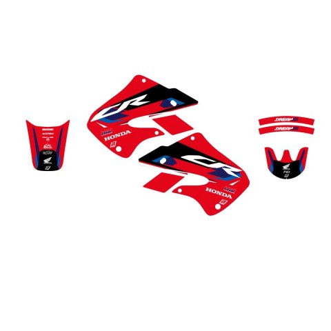 BLACKBIRD KOMPLET NAKLEJEK (OKLEIN) HONDA CR 125R '98-'99, CR 250R '97-'99 DREAM 5 KOLOR CZERWONY CZARNY BLACKBIRD