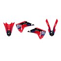 BLACKBIRD KOMPLET NAKLEJEK (OKLEIN) HONDA CRF 250R '25; CRF 450R '25 DREAM 5 KOLOR CZERWONY CZARNY BIAŁY BLACKBIRD
