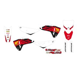 BLACKBIRD KOMPLET NAKLEJEK (OKLEIN) HONDA CRF 250R '25; CRF 450R '25 RETRO BLACKBIRD