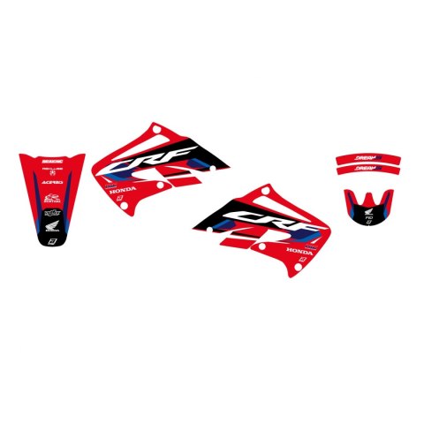 BLACKBIRD KOMPLET NAKLEJEK (OKLEIN) HONDA CRF 450R '02-'04 DREAM 5 KOLOR CZERWONY CZARNY BLACKBIRD