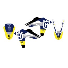 BLACKBIRD KOMPLET NAKLEJEK (OKLEIN) HUSQVARNA TE/TC 250/450/510 '05-'07 DREAM 5 KOLOR NIEBIESKI ŻÓŁTY BLACKBIRD