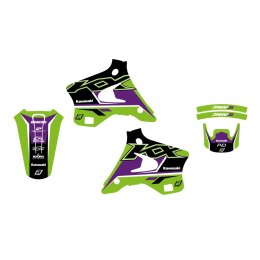 BLACKBIRD KOMPLET NAKLEJEK (OKLEIN) KAWASAKI KX 125/250 '94-'98 DREAM 5 KOLOR ZIELONY CZARNY BLACKBIRD