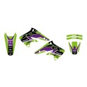 BLACKBIRD KOMPLET NAKLEJEK (OKLEIN) KAWASAKI KX 250F '04-'05 DREAM 5 KOLOR ZIELONY CZARNY BLACKBIRD