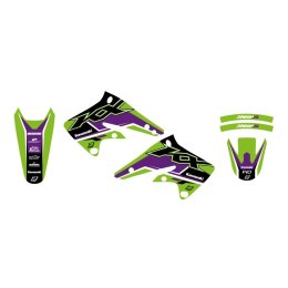 BLACKBIRD KOMPLET NAKLEJEK (OKLEIN) KAWASAKI KX 250F '04-'05 DREAM 5 KOLOR ZIELONY CZARNY BLACKBIRD