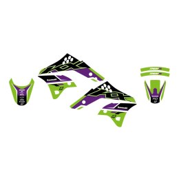 BLACKBIRD KOMPLET NAKLEJEK (OKLEIN) KAWASAKI KX 250F '06-'08 DREAM 5 KOLOR ZIELONY CZARNY BLACKBIRD