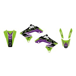 BLACKBIRD KOMPLET NAKLEJEK (OKLEIN) KAWASAKI KX 250F '09-'12 DREAM 5 KOLOR ZIELONY CZARNY BLACKBIRD