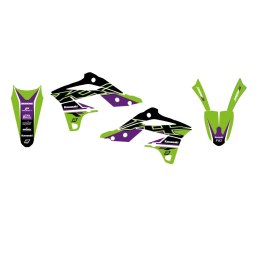 BLACKBIRD KOMPLET NAKLEJEK (OKLEIN) KAWASAKI KX 250F '13-'16 DREAM 4 KOLOR ZIELONY CZARNY BLACKBIRD