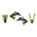 BLACKBIRD KOMPLET NAKLEJEK (OKLEIN) KAWASAKI KX 450F '09-'11 DREAM 5 KOLOR ZIELONY CZARNY BLACKBIRD