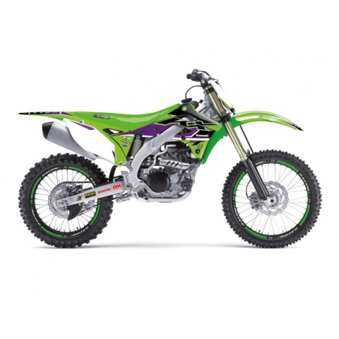 BLACKBIRD KOMPLET NAKLEJEK (OKLEIN) KAWASAKI KX 450F '12-'15 DREAM 5 KOLOR ZIELONY CZARNY BLACKBIRD