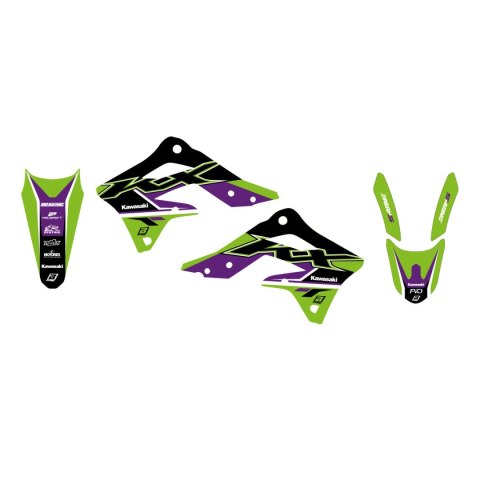BLACKBIRD KOMPLET NAKLEJEK (OKLEIN) KAWASAKI KX 450F '12-'15 DREAM 5 KOLOR ZIELONY CZARNY BLACKBIRD