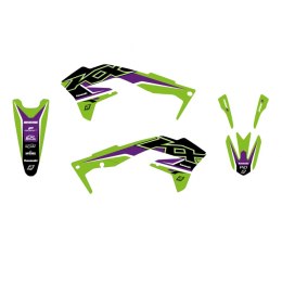 BLACKBIRD KOMPLET NAKLEJEK (OKLEIN) KAWASAKI KX 450F '16-'18 DREAM 5 KOLOR ZIELONY CZARNY BLACKBIRD