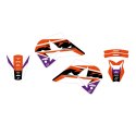 BLACKBIRD KOMPLET NAKLEJEK (OKLEIN) KTM 4T '96-'99 (4 STROKE ALL MODELS) DREAM 5 KOLOR POMARAŃCZOWY CZARNY BLACKBIRD
