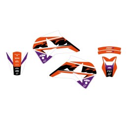 BLACKBIRD KOMPLET NAKLEJEK (OKLEIN) KTM 4T '96-'99 (4 STROKE ALL MODELS) DREAM 5 KOLOR POMARAŃCZOWY CZARNY BLACKBIRD