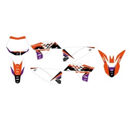 BLACKBIRD KOMPLET NAKLEJEK (OKLEIN) KTM SX 50 '09-'15 DREAM 5 KOLOR POMARAŃCZOWY CZARNY BLACKBIRD