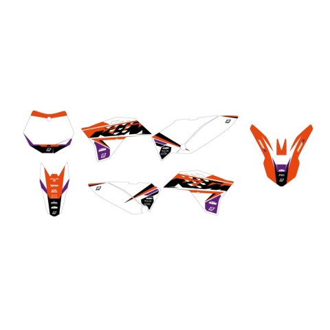 BLACKBIRD KOMPLET NAKLEJEK (OKLEIN) KTM SX 65 '09-'15 DREAM 5 KOLOR POMARAŃCZOWY CZARNY BLACKBIRD